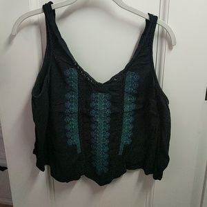 Crop top with open back